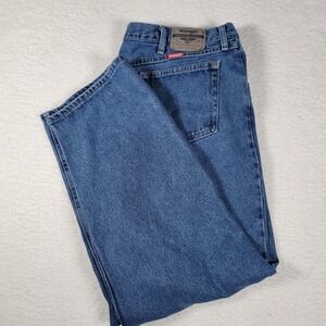 Wrangler Relaxed Fit Jeans Mens 42x30 Blue Medium Wash 100% Cotton 9760WDR
